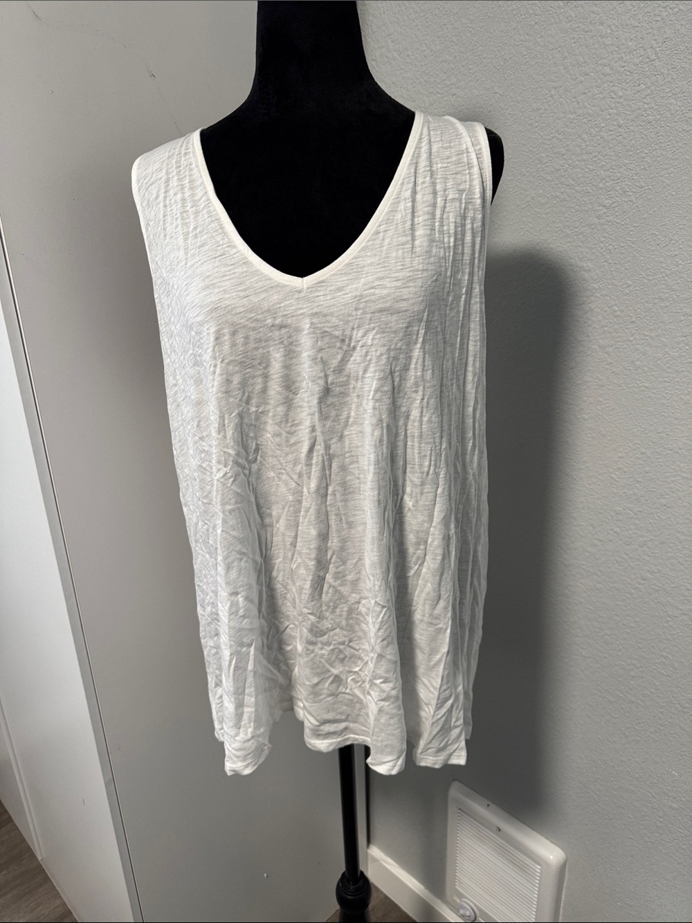 Gibson White V-Neck Tank Top